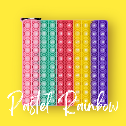 Pastel Rainbow - Pop It Hundred Board/Chart