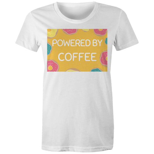 Powered by Coffee - Women's Maple Organic Tee